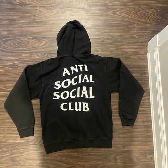 Anti Social Social Club Black Sweatshirt White writing size Medium! - Picture 4 of 5